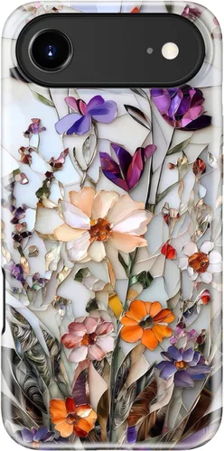 Miniatura 77 de LUHOURI Funda para iPhone 12 Mini, compatible con carga inalámbrica, doble capa, interior de silicona suave + carcasa exterior dura, bonito diseño