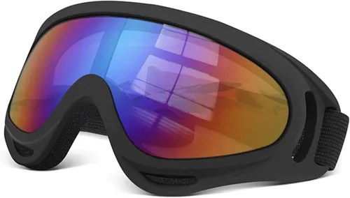 Miniatura 11 de Gafas de motocross ATV con resistencia al impacto, diadema ajustable para esquí, nieve y motocross Caqui