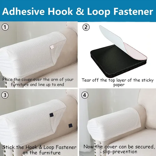 Miniatura 5 de Fundas repelentes al agua para reposabrazos de sofá, tela elástica de elastano, antideslizante, protector de muebles, fundas para sillón reclinable
