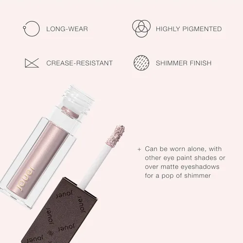 Miniatura 2 de Jouer Paris Lights - Sombra de ojos líquida metálica - Sombra de ojos en crema brillante de larga duración y a prueba de arrugas, acabado cromado