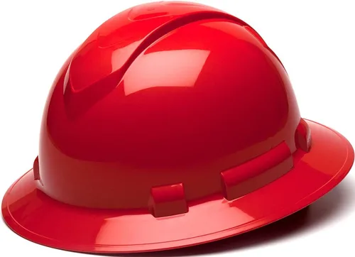 Miniatura 12 de Texas America Safety Company Casco duro RIDGELINE de ala completa con ajuste de perilla de 6 puntos y bolsa Azul ventilado