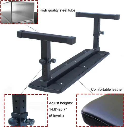 Miniatura 4 de Icoud - Banco de peso plano para entrenamiento de altura ajustable para entrenamiento de fuerza y fitness
