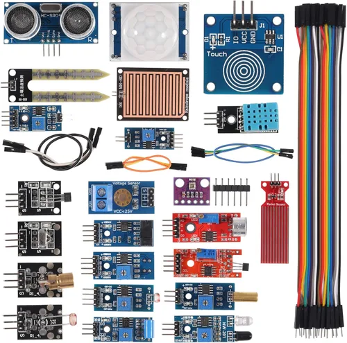 Kit de módulos de sensor para Arduino Raspberry, 22 en 1 Proyecto Super Starter Kits para UNO R3 Nano V3.0 Mega 2560 Mega 328 Kit de inicio de