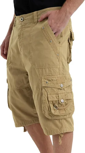 Pantalones cortos tipo cargo Ripstop para hombre, de sarga de algodón, pierna recta, para el trabajo al aire libre