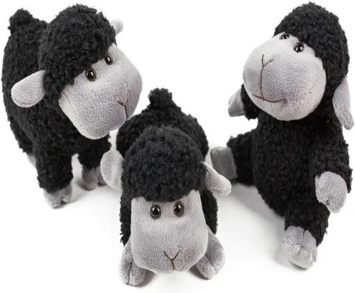 Miniatura 5 de Peluche de cordero de oveja, suave y lindo juguete de peluche de cordero negro, juguetes de peluche de ovejas para niños, regalos para niños