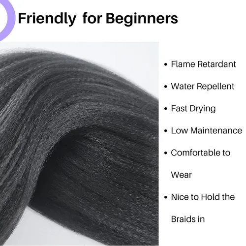 Miniatura 6 de Pelo corto negro trenzado preestirado de 14 pulgadas para trenzas sin nudos, pelo sintético 1B trenzado para trenzas Bob Box