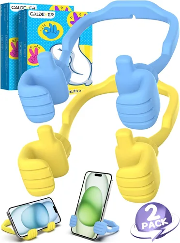Miniatura 14 de Rellenos de calcetín para adolescentes, niñas, niños, adultos Soporte para teléfono celular: SOPORTE DE TELEFONO CELULAR PEREZOSO CON PULGAR HACIA