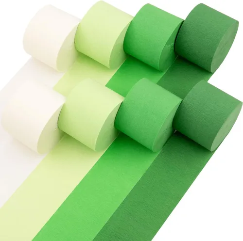 Miniatura 32 de 12 rollos de serpentinas de arcoíris únicos, paquete de 12 rollos de papel crepé arcoíris únicos de 984 pies para decoraciones de fiestas, Multicolor