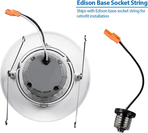 Miniatura 6 de NICOR Lighting DCG Series - Lámpara empotrable LED de 6 pulgadas, 2700 K (DCG621202KWH)