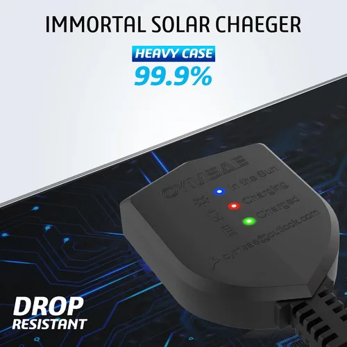 Miniatura 7 de OYMSAE-Cargador de batería con panel solar de 20 W/12 V, portátil, impermeable, carga por goteo + Mantenedor p/auto/embarcación/casa rodante