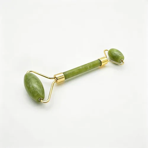 Miniatura 8 de Rodillo de jade de hielo facial 3 en 1 y herramienta Gua Sha, 100% natural de jade real, antiarrugas, herramienta masajeadora de cuello