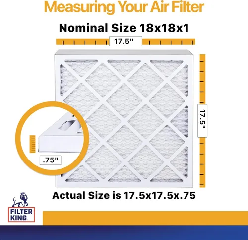 Miniatura 2 de Filter King Filtro de aire de 18 x 18 x 1 (MERV 13) (paquete de 4) filtros de horno de CA para control de polvo y alergias, fabricados en EE. UU.