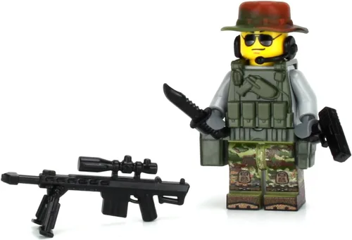 Battle Brick Minifigura coleccionable de 1.6 pulgadas de alto de las Fuerzas Especiales del Ejército de los Estados Unidos | Camuflaje impreso en