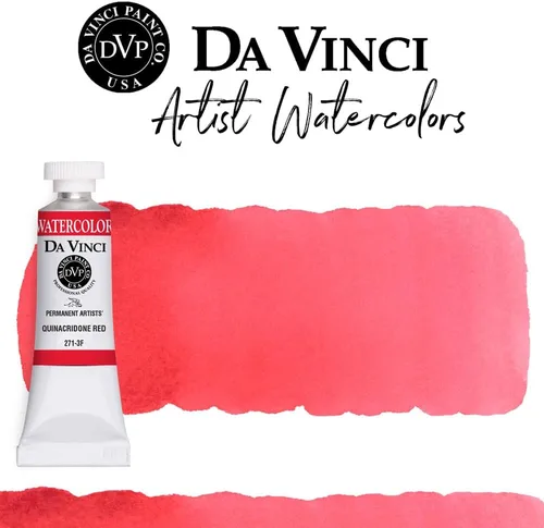 Miniatura 122 de DA VINCI PAINTS Pintura Acuarela Profesional para Artistas, Alizarin Crimson (Quinacridone), 37ml Índigo