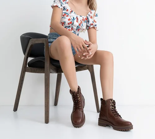 Miniatura 2 de Vepose Botines de mujer 9609 para mujer, botines de combate con cordones para mujer 2.0