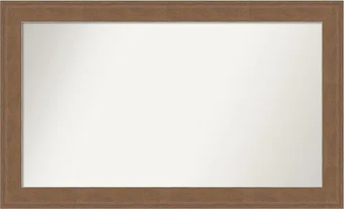 Miniatura 369 de Amanti Art Espejo de baño marrón para sobre el fregadero, 25 x 25 pulgadas, hecho a medida, espejo de tocador cuadrado marrón medio, marco de madera