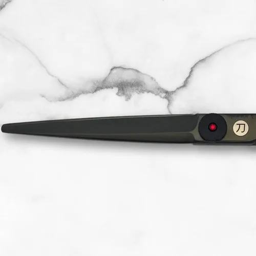 Miniatura 2 de Tijeras para profesionales del corte de pelo, acabado negro mate, de larga duración, borde afilado para cortes de cabello fáciles, acero inoxidable