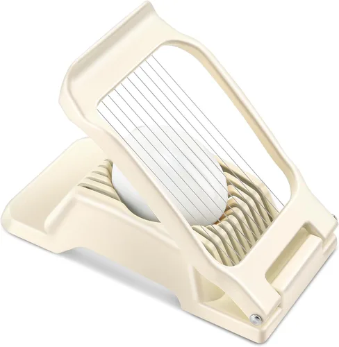 Miniatura 11 de Yuzxaun Cortador de Huevos para Huevos Duros, Alambre de Acero Inoxidable, Cortador de Huevos de Aluminio Resistente Apto para Lavavajillas