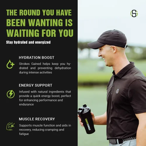 Miniatura 2 de Golf Hydration - Polvo de electrolitos de limón y lima, paquetes de mezcla de bebidas sin azúcar, accesorios de golf para hombres y mujeres, regalos