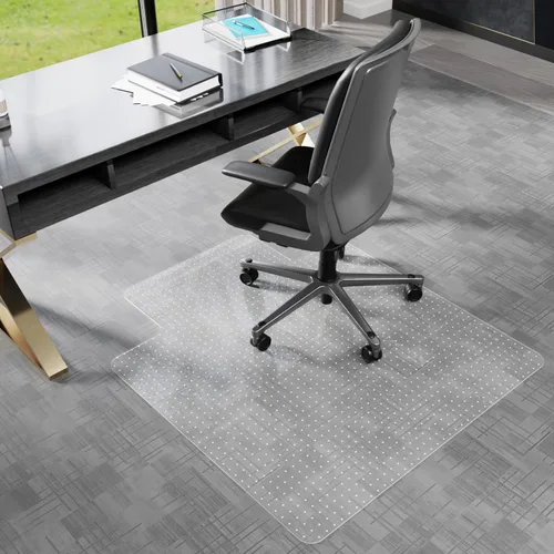 Miniatura 12 de Tapete para silla de escritorio para suelos duros, 48 x 30 pulgadas, protector transparente de oficina para madera dura, tapete de plástico de fácil