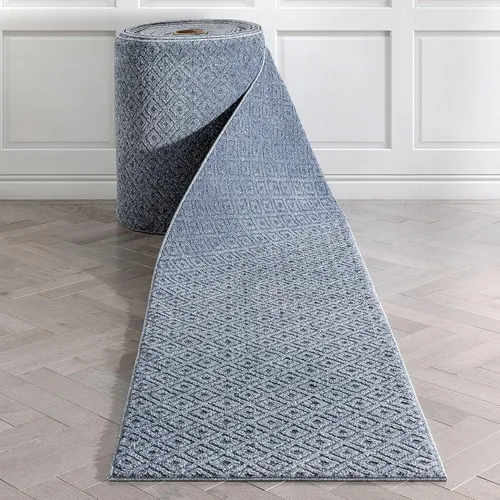Miniatura 12 de Well Woven Alfombra de pasillo de tamaño personalizado, elige tu longitud, color gris piano, tribal, diamante, geométrico, 31 pulgadas de ancho x 16