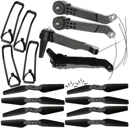 Miniatura 20 de FOLD Drone E525 LS-E525 E88 Teng1 Compatible Spare Parts Set Compatible With RC Quadcopter Including Arms Motor Propeller Landing Gear And Guards