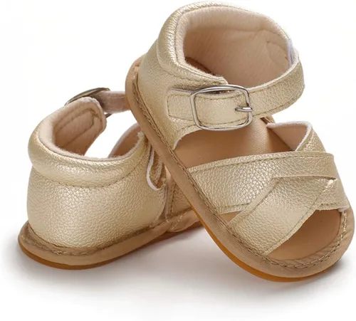 Miniatura 4 de Timatego Sandalias de verano para bebés y niñas con suela suave de flores, zapatos de vestir para cuna, recién nacidos, para recién nacidos