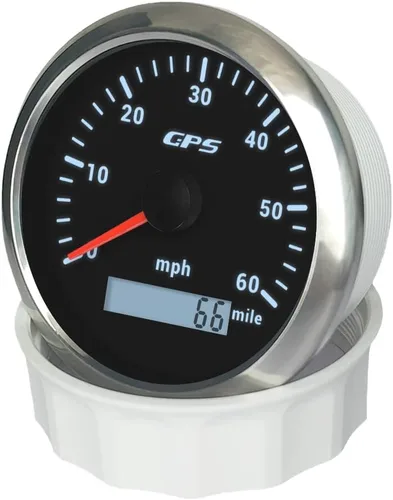 Miniatura 32 de ELING Velocímetro GPS de 3.346 in 0-200 MPH Kit de medidor de velocidad para coche, camión, motocicleta con 7 retroiluminaciones 12 V 24 V