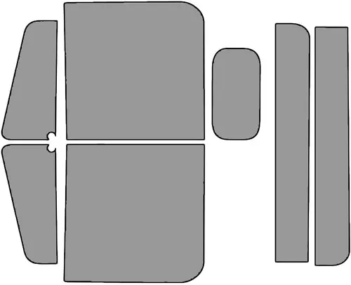 Rvinyl Kit de tinte de ventana compatible con Freightliner Classic 1996-2005 XL Base de cabina convencional - Negro 50% - Película de una sola capa