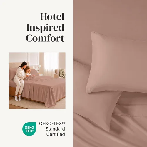 Miniatura 4 de Modern Threads Sábanas Sólidas de Microfibra Suave - Sábanas de Cama de Microfibra Lujosas - Incluye Sábana Plana, Sábana Ajustable con Bolsillos 07