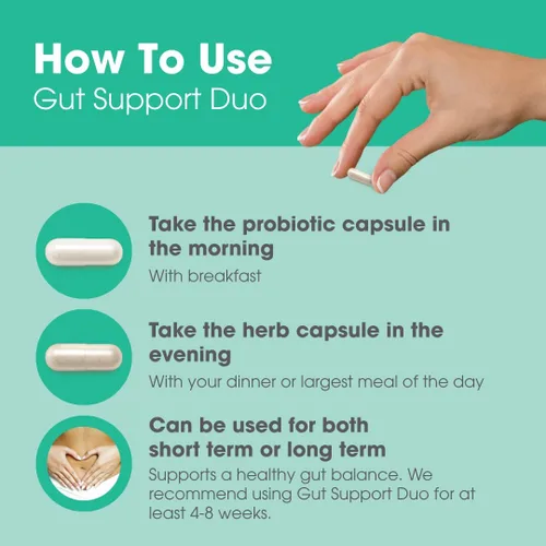 Miniatura 7 de Intoleran Gut Support Duo - Probióticos y mezcla de hierbas para la salud digestiva Ayuda a aliviar la hinchazón ocasional, gases y molestias*