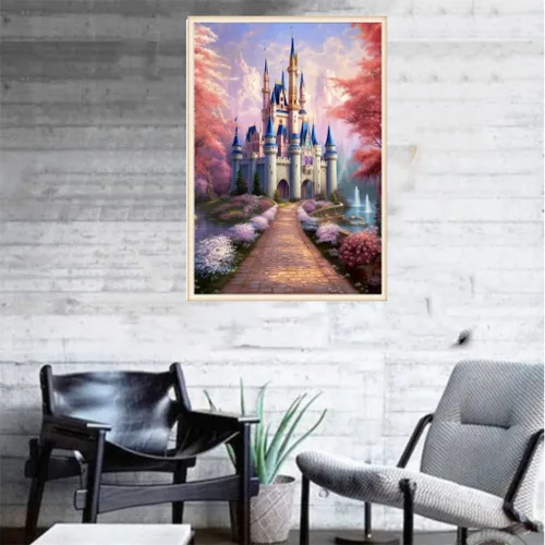 Miniatura 7 de Kit de pintura de arte de diamante 5D para bricolaje, diseño de punto de cruz de dibujos animados, pintura de diamante, lienzo con diamantes