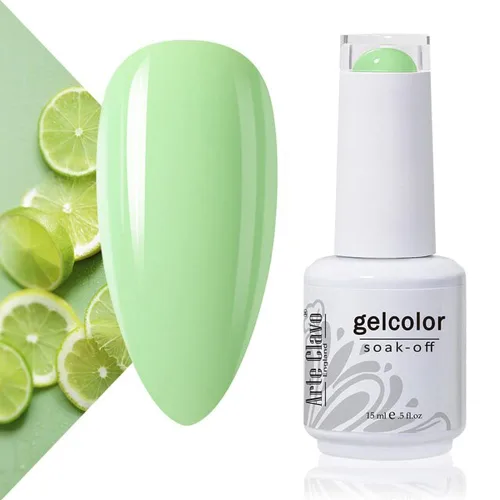 Miniatura 57 de Arte Clavo Pearlescent Nude Gel Nail Polish 15ml - HEMA Free Soak off UV LED Nail Gel for Manicure, DIY Nail Art, Home Salon Use 11029