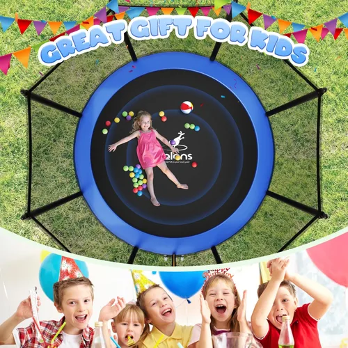 Miniatura 4 de JELENS Trampolín de 8 pies, 10 pies, 12 pies, 14 pies, 15 pies, trampolines para exteriores con red de cierre y escalera, trampolines recreativos