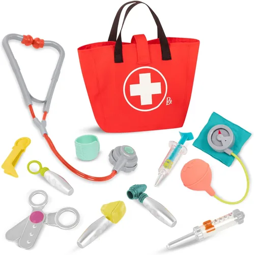 B. toys Mini kit de cuidado médico con herramientas realistas para niños pequeños y niños - Juguetes educativos para juegos de rol y juego