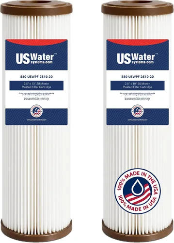 Miniatura 8 de US Water Systems Cartucho de filtro plisado de 2.5 x 9.75 pulgadas, 20 micrones, fabricado en los Estados Unidos