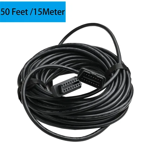 Miniatura 5 de iKKEGOL Cable de extensión OBD2 OBDII completo de 16 pines para automóvil macho a hembra, extensor de diagnóstico, adaptador de cable OBD de perfil