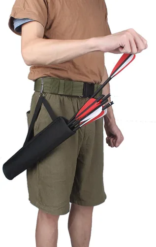Miniatura 6 de Arco ballesta pernos flecha tubo cadera carcaj cintura colgado llevar bolsa para 18" 20" 22" flechas