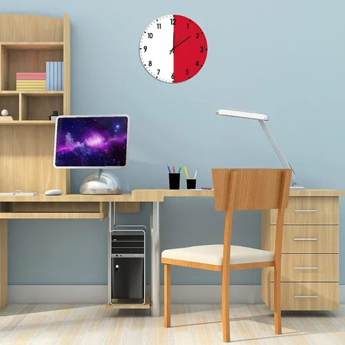Miniatura 453 de Cheyan Reloj de pared con bandera de Canadá de 12 pulgadas, silencioso, sin tictac, de PVC, funciona con pilas, reloj redondo decorativo, regalo