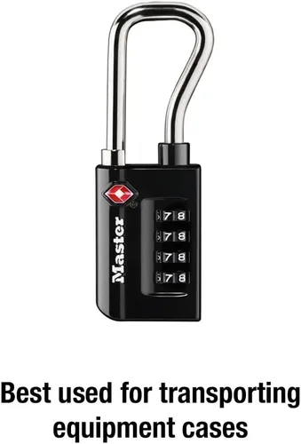 Miniatura 7 de Master Lock Candado, establece tu propia combinación de candado para equipaje aceptado por la TSA, 1-5/16 pulgadas de ancho, 4696D, negro