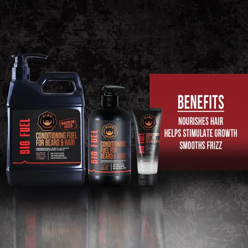 Miniatura 2 de GIBS Grooming Bio Fuel - Combustible acondicionador para el crecimiento de la barba y el cabello (3.25 onzas) de mantequilla de mango, palma enana