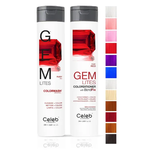 Celeb Luxury Intense Color Depositing Colorwash Shampoo + BondFix Rebuilder, tinte vegano para el cabello, a base de plantas de origen sostenible,