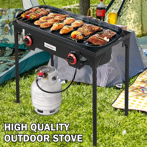 Miniatura 5 de Vivicreate Regulador de Gas Propano de Alta Presión 20 PSIG para Acampar al Aire Libre Parrilla de Barbacoa Estufa de Quemador Estufas de Gas