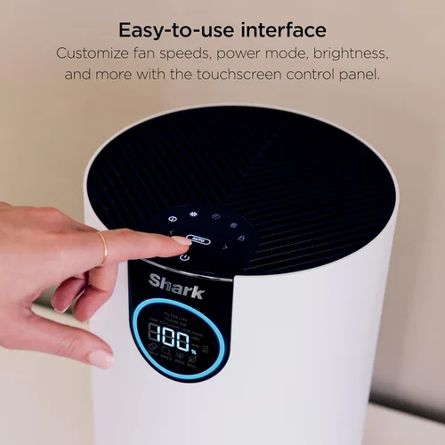 Miniatura 5 de Purificador de aire Shark para el hogar habitación grande, tecnología Clean Sense, filtro de aire HEPA, 1000 pies cuadrados, cocina, filtra humo