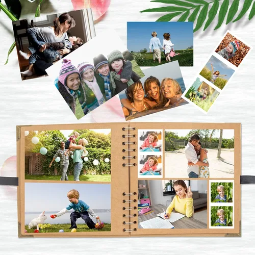 Miniatura 2 de LOYAL BOOK Álbum de recortes (8 x 8 pulgadas) Álbum de recortes de 60 páginas ideal para tus álbumes de recortes DIY, boda y aniversario, álbum