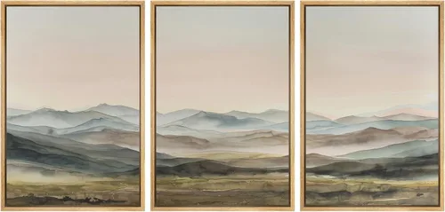 Miniatura 199 de SIGNWIN Lienzo enmarcado para pared, arte con pinceladas de flujo neutro en tonos beige abstractos, ilustraciones, arte moderno, decorativo