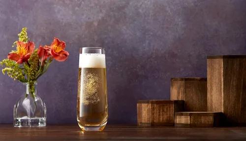 Miniatura 6 de JoyJolt Milo Copas de champán sin tallo, juego de 4 vasos de cristal. 9.4 onzas. Juego de copas de champán. Copas de vino prosecco, juego de copas