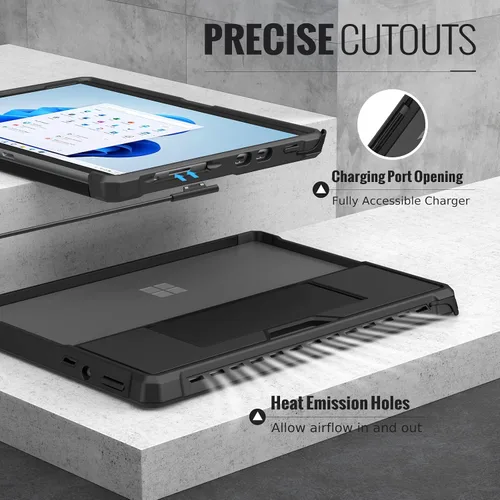 Miniatura 6 de MoKo Funda compatible con tablet Microsoft Surface Pro 8 de 13 pulgadas con pantalla táctil 2021, funda protectora resistente todo en uno con correa