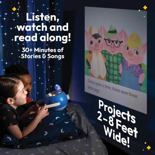 Miniatura 2 de Proyector de libros para niños – 5 cuentos de lectura en voz alta, 5 canciones, luz nocturna y música relajante de ensueño Proyector de cuentos