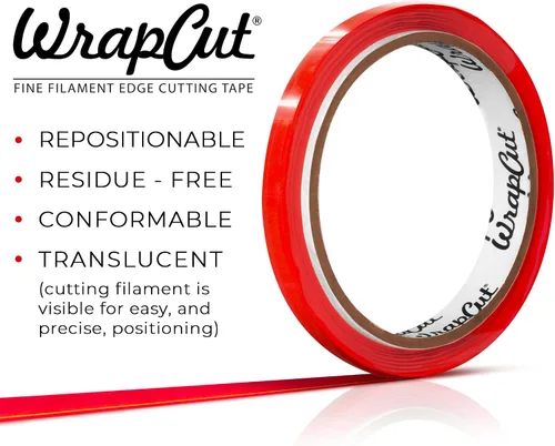 Miniatura 5 de VViViD Wrap Cut cinta para corte de bordes de vinilo 32 pies (10 m) (4 rollos + rasqueta)